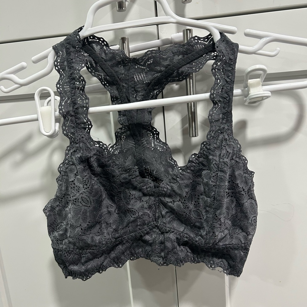 Lace Bralette - Gray